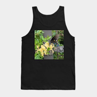 Butterfly on Metal Bridge Photographic Image Tank Top